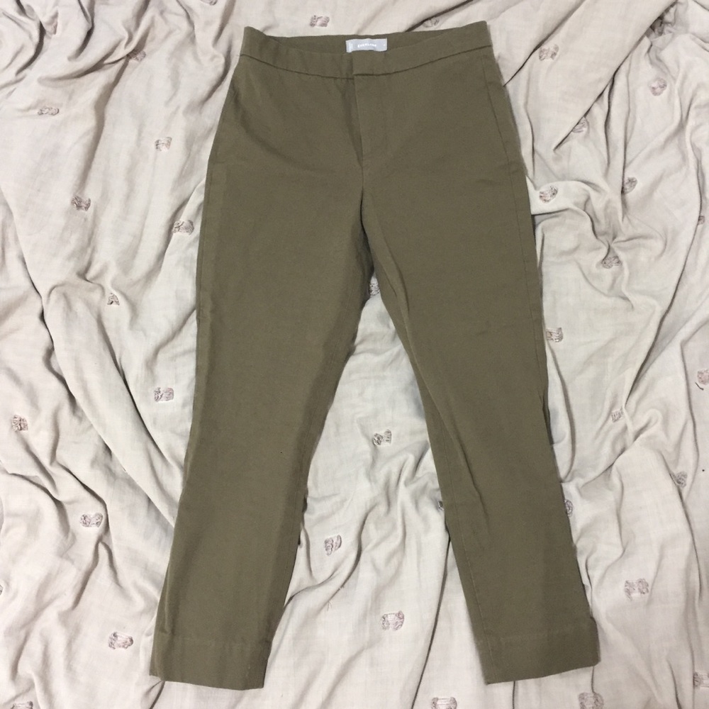 olive green Everlane pants